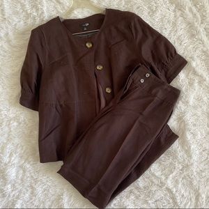 Women’s Brown Pantsuit